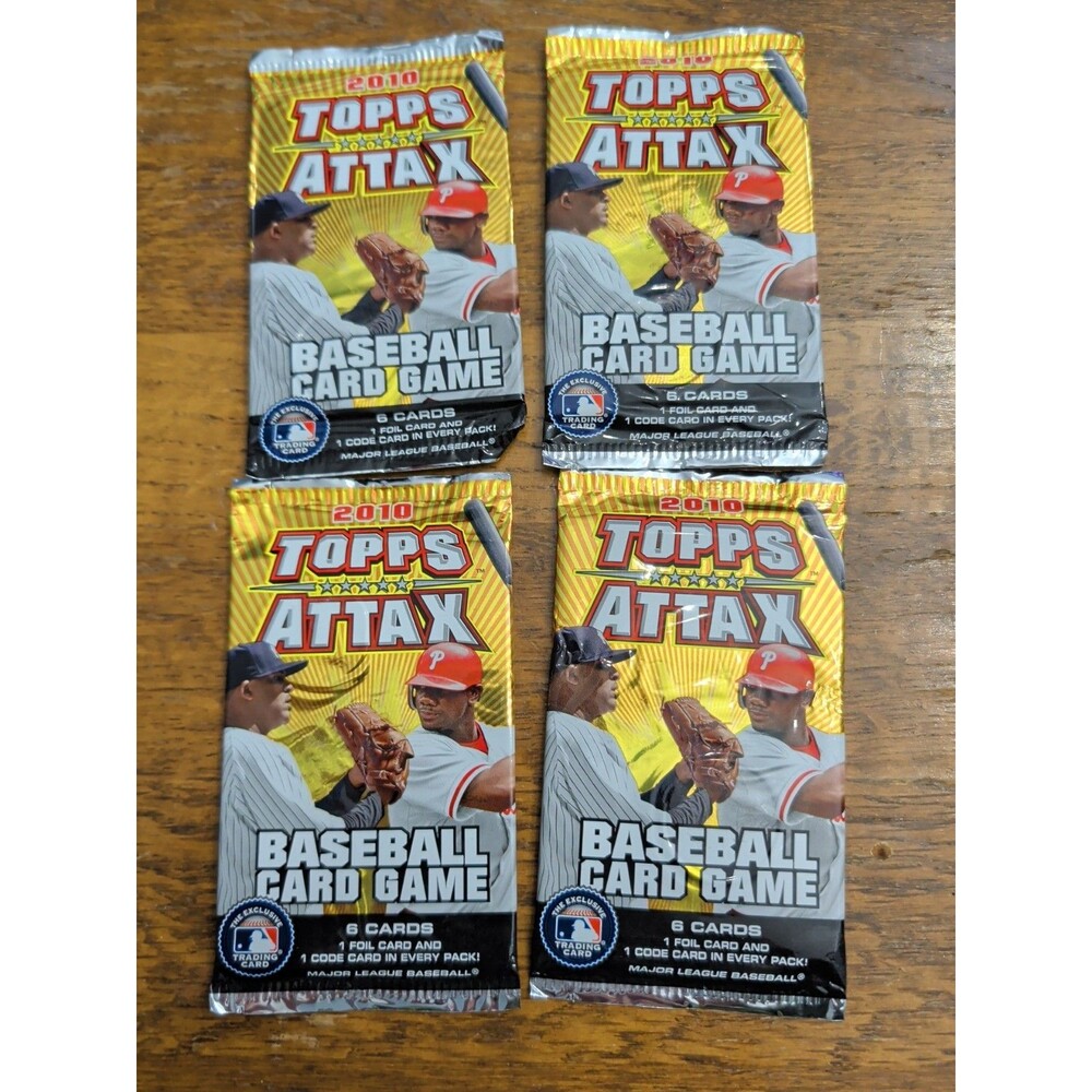 2009 Topps Baseball Attax 4 Booster Packs Card Game - New & sealed - Picture 1 of 2